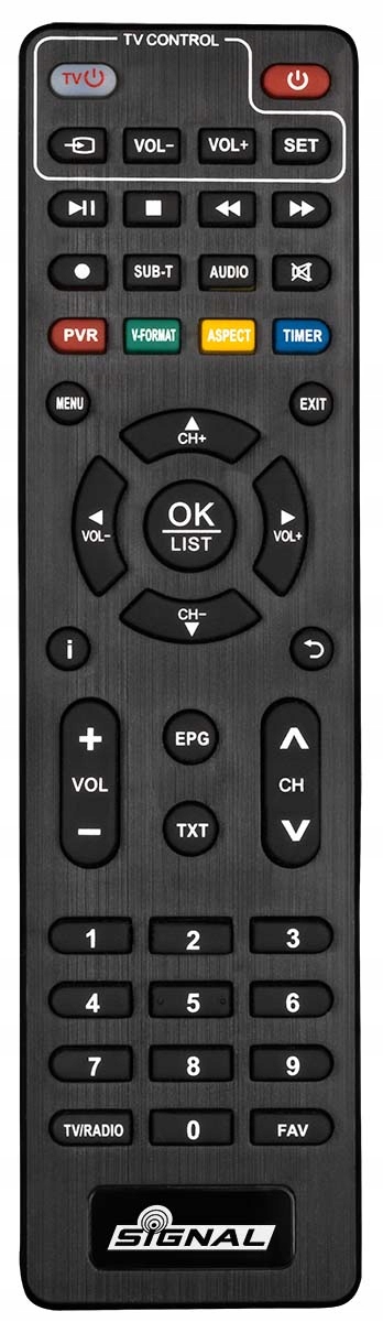 

Programowalny Pilot do tunerów DVB-T2 Signal