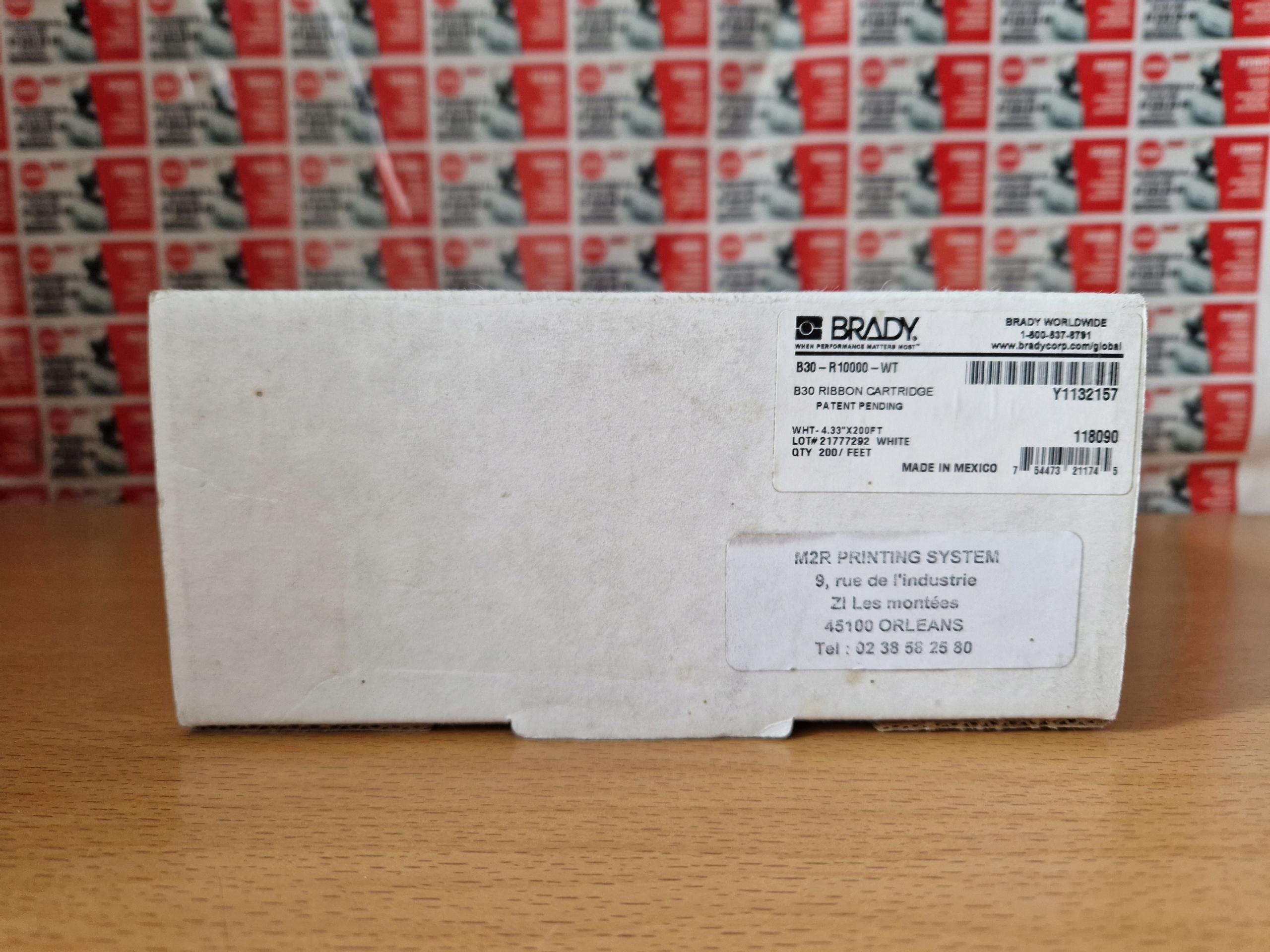 Páska Brady B30-R10000-WT Y1132157 pro BBP30 BBP31 BBP33 BBP35 BBP37 OrygFv