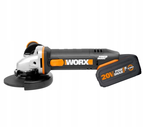 Szlifierka kątowa Worx WX803 Akumulatorowa Tarcza 125mm 8600 obr/min.