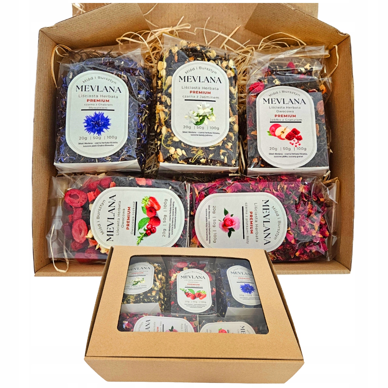 Dárková Sada 5 tureckých čajů Mevlana Premium 5x100 g Krabička
