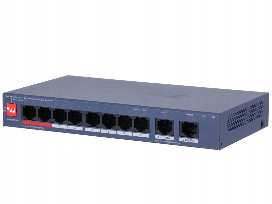 Switch PoE CS4010-8ET2GT-110 8-portowy Dahua
