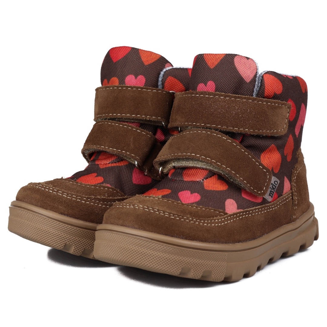 Mido 22-41 Trzewiki Buty Ocieplane Wodoodporne Jesienne Love Brown R 23