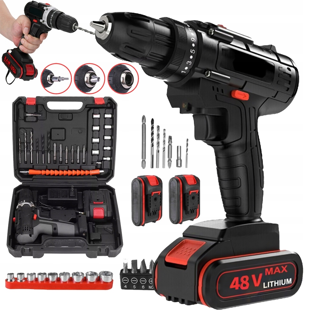 Výkonný Aku Vrtačka 2. Rychlostní Stupeň 21V 80 Nm