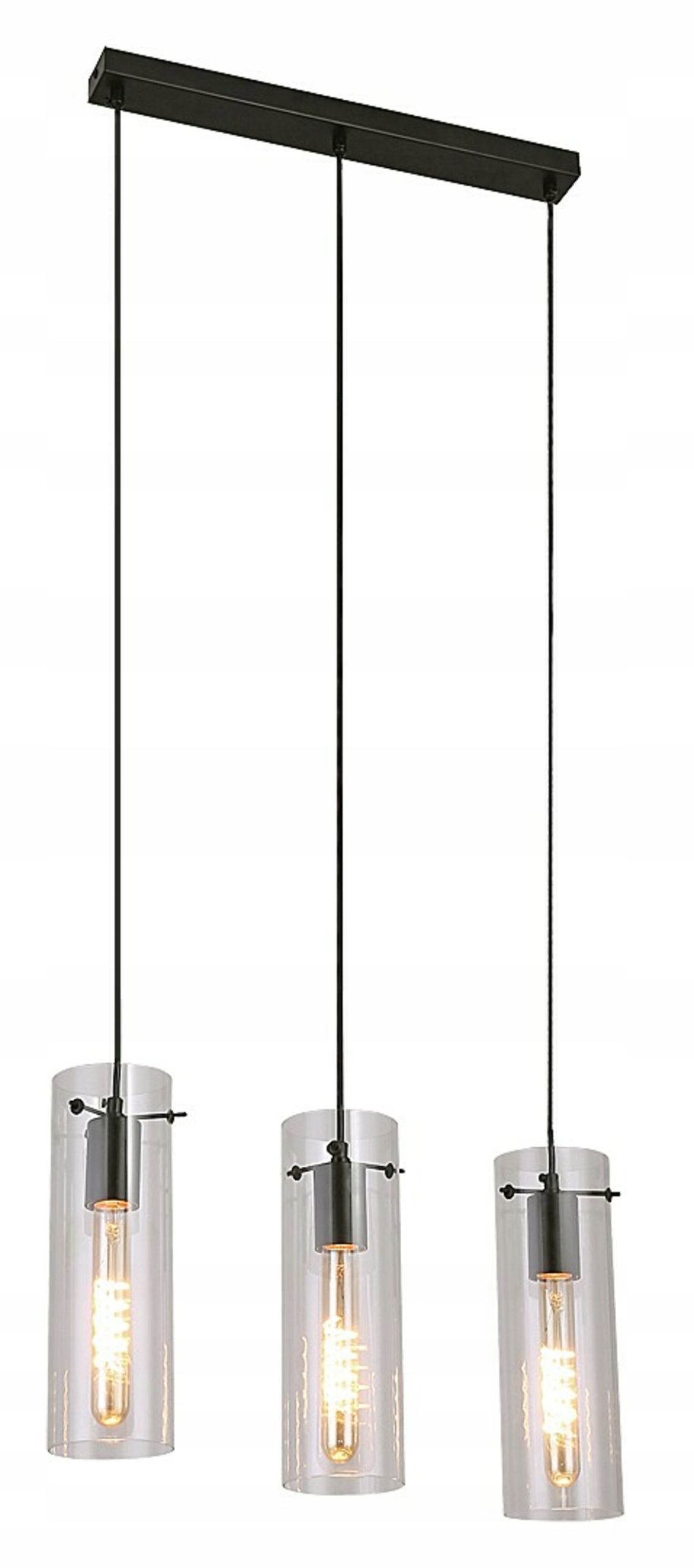 Rabalux Acantha 5259 závesné svietidlo 3xE27 čierne sklo 120cm IP20