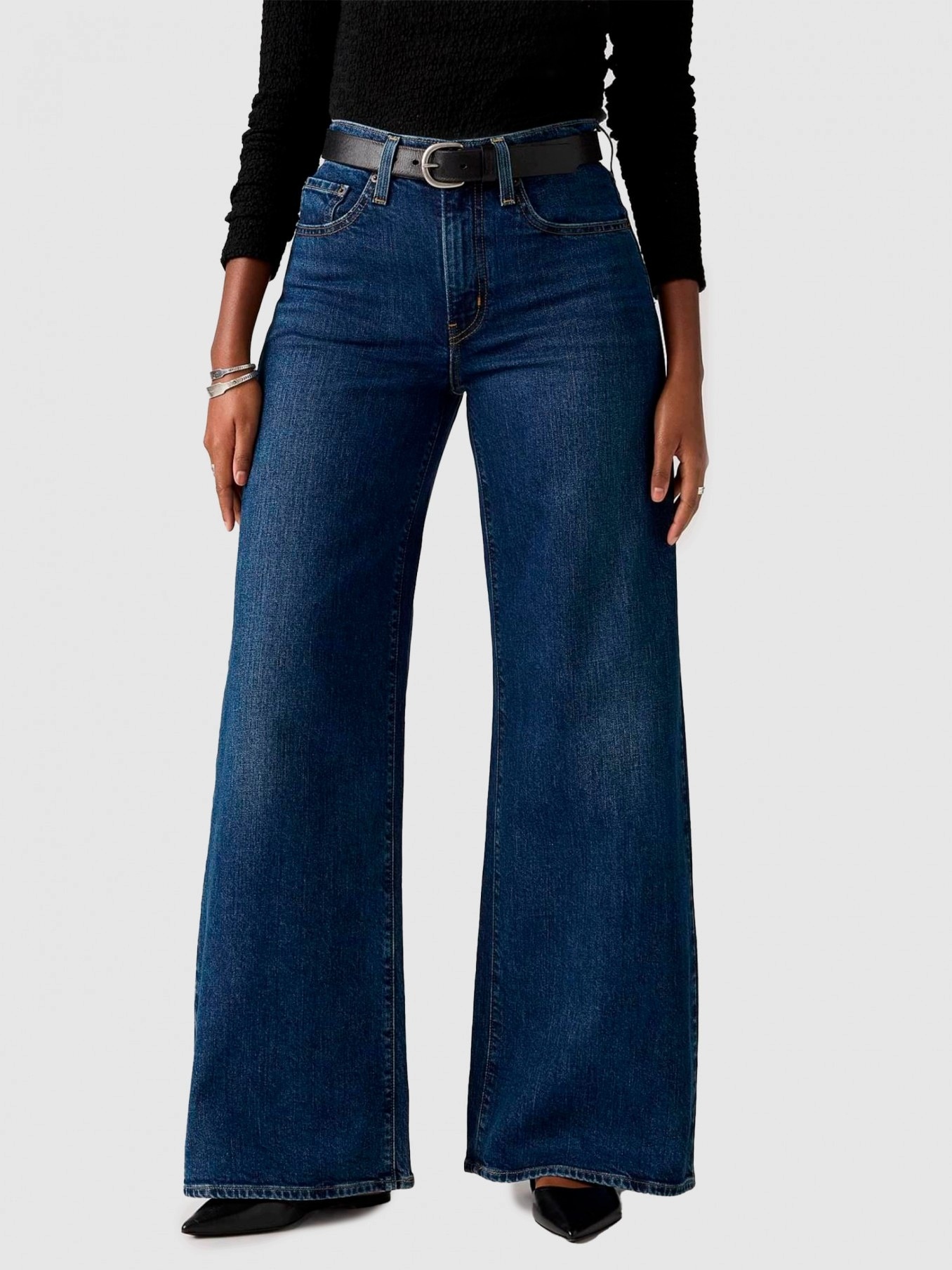 Levi's Džíny S Vysokým Pasem A Širokou Nohavicí Bavlna 28/34 7FA