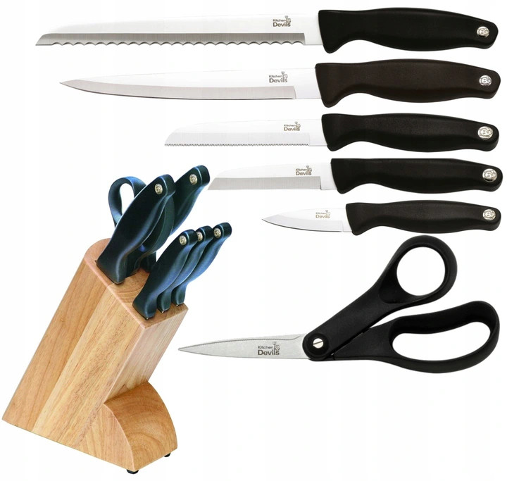 

Komplet noży w bloku Fiskars Kitchen Devils 5 szt.