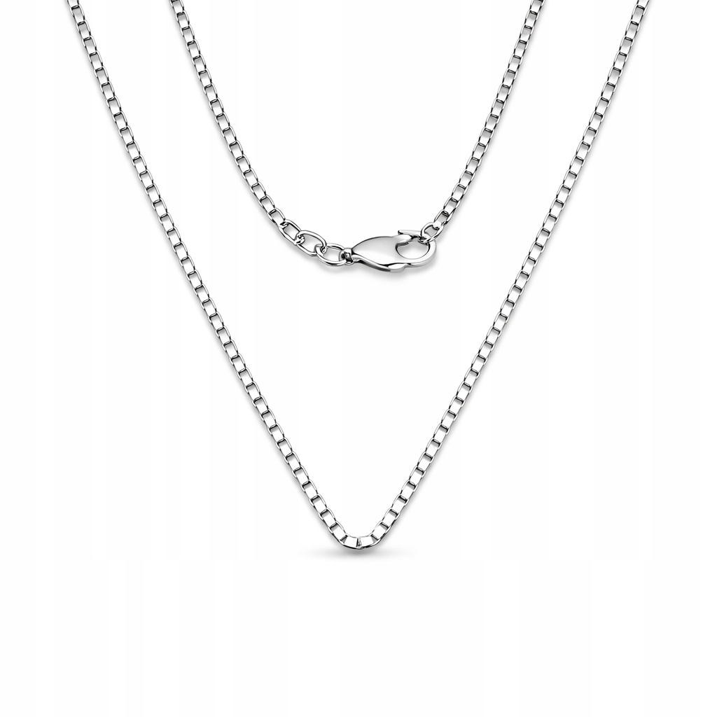 Stříbrný Řetízek 925 Box 2 mm 55 cm Kostka Rhodiovaná karabinka