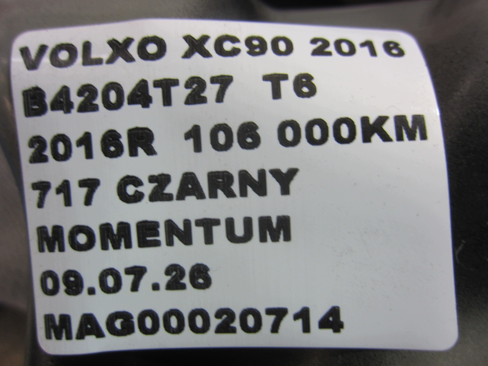 VOLVO XC90 II left right KOMPLET XC 90 hinges hinge bonnets black, 31352879