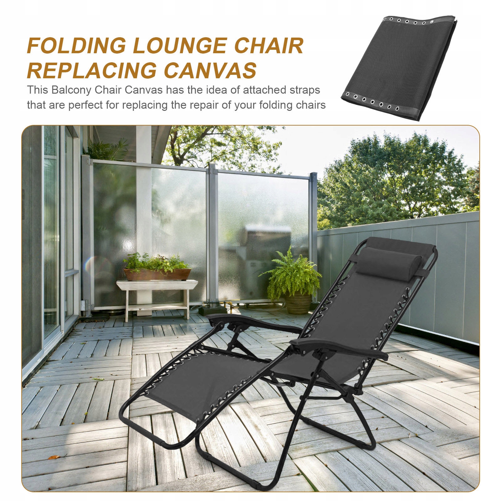 KRZESŁA ZEWNĘTRZNE ZAMIENNE PŁÓTNO SKŁADANE Marka bez marki