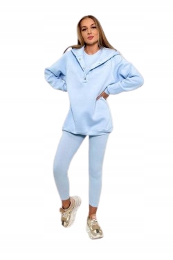 

Dres Damski 3 W 1 Bluza Top Legginsy błękitny