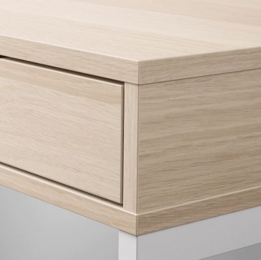 ALEX Biurko z 2 szufladami, dąb / biały, 132x58 cm IKEA Marka Ikea