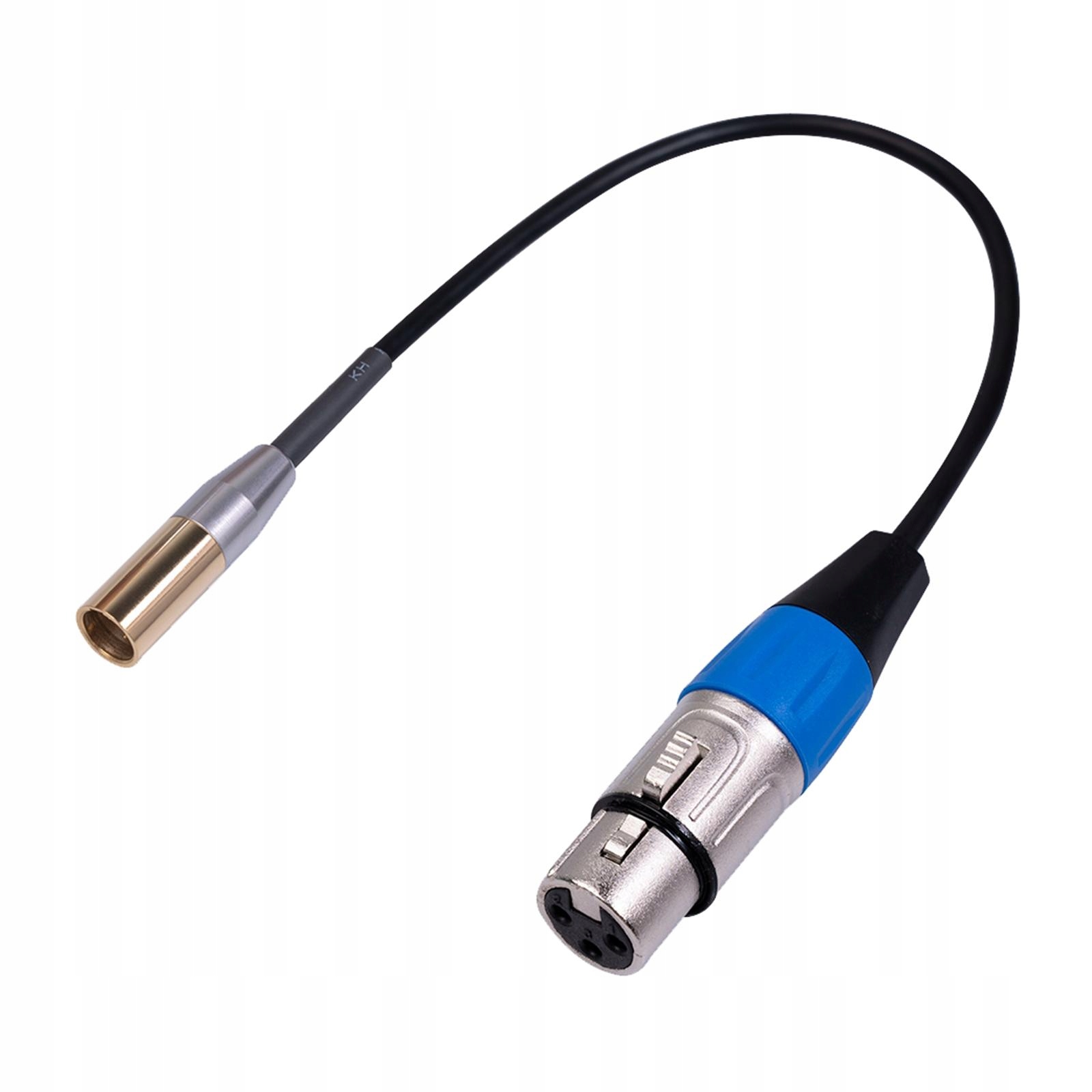 Pin Mini XLR męski na XLR żeński Adapter Kabel przedłużający audio 0,3 m