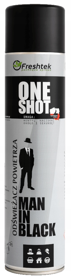 FRESHTEK - ONE SHOT - Neutralizator zapachów - MAN IN BLACK - 600 ML
