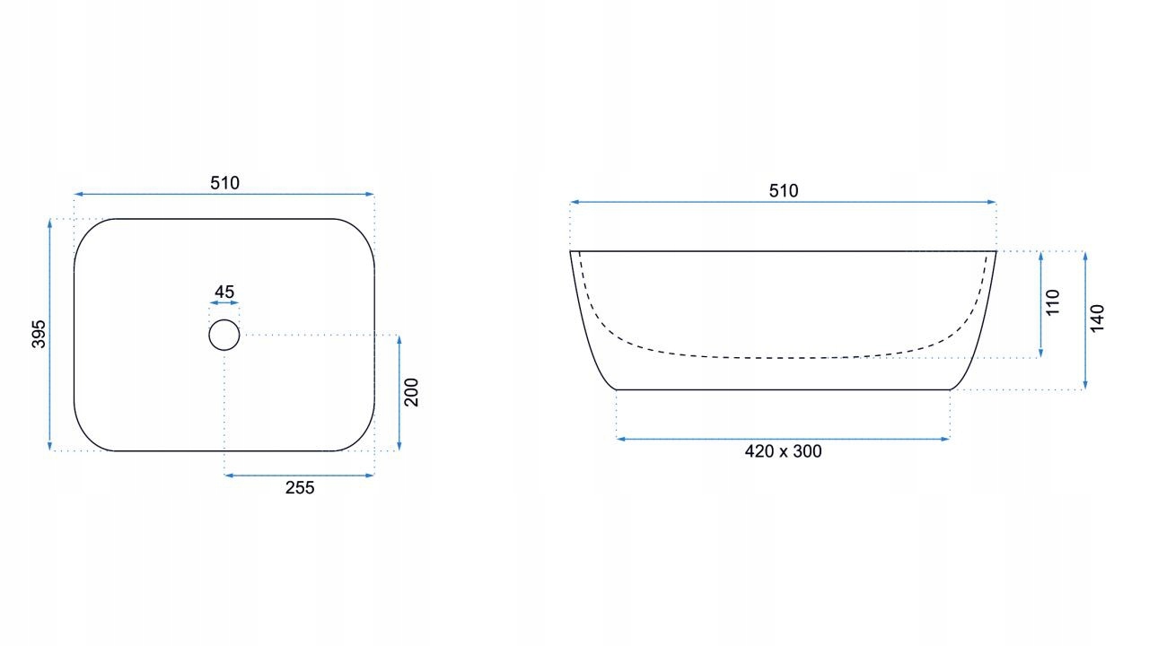 Umywalka Nablatowa Ceramiczna Freja Beige Beżowa REA Materiał wykonania Ceramika