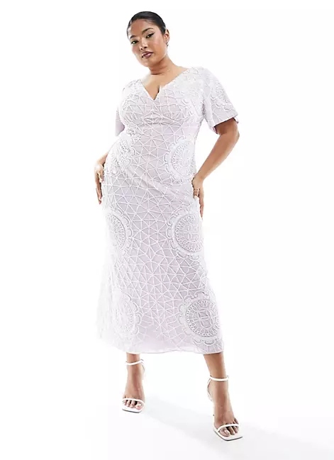 Zdobená Flitrová Koktejlová Šaty Perly Design 42 XL