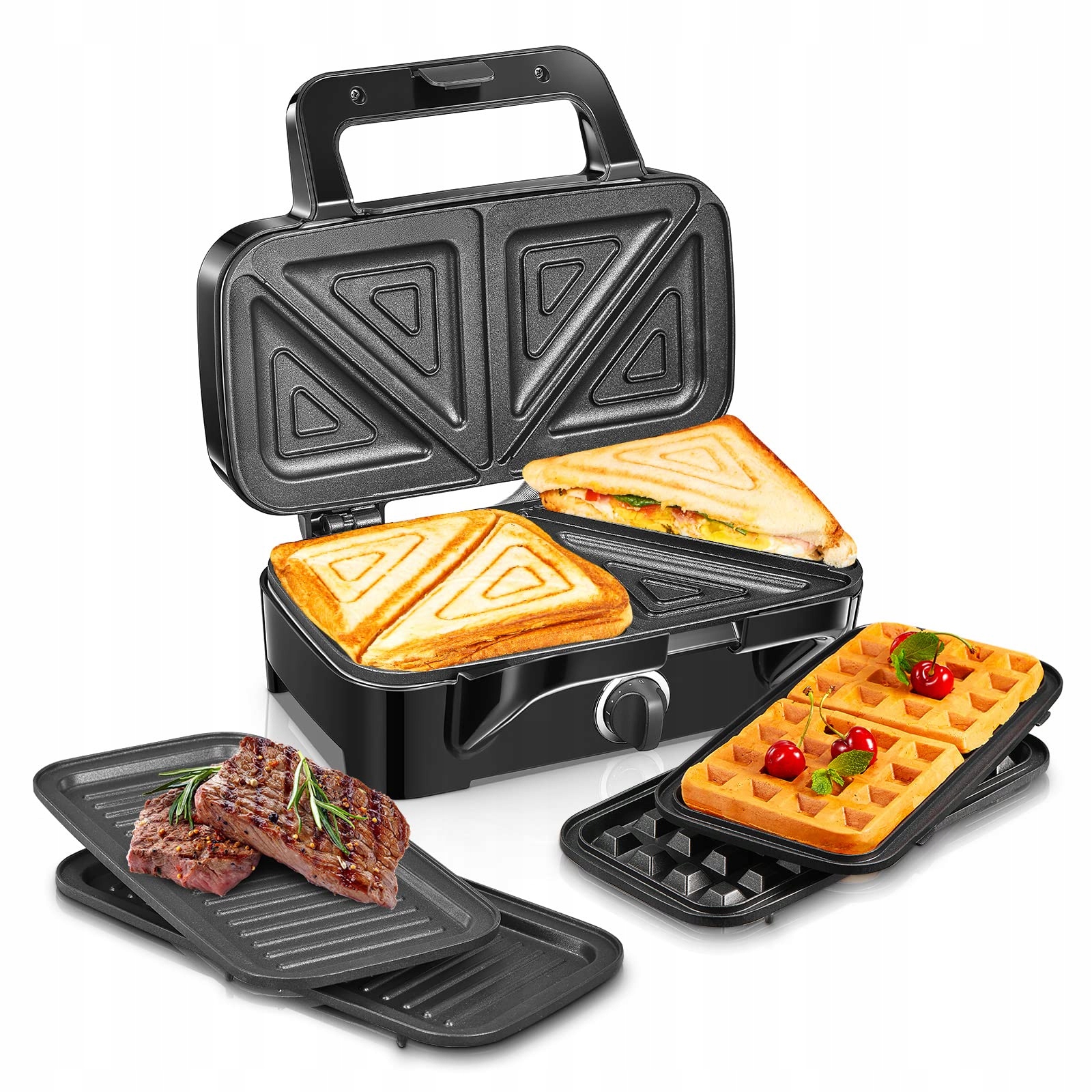 Sandwichmaker Fohere 3 W 1 1200W Kontaktgrill pro sendviče a steaky