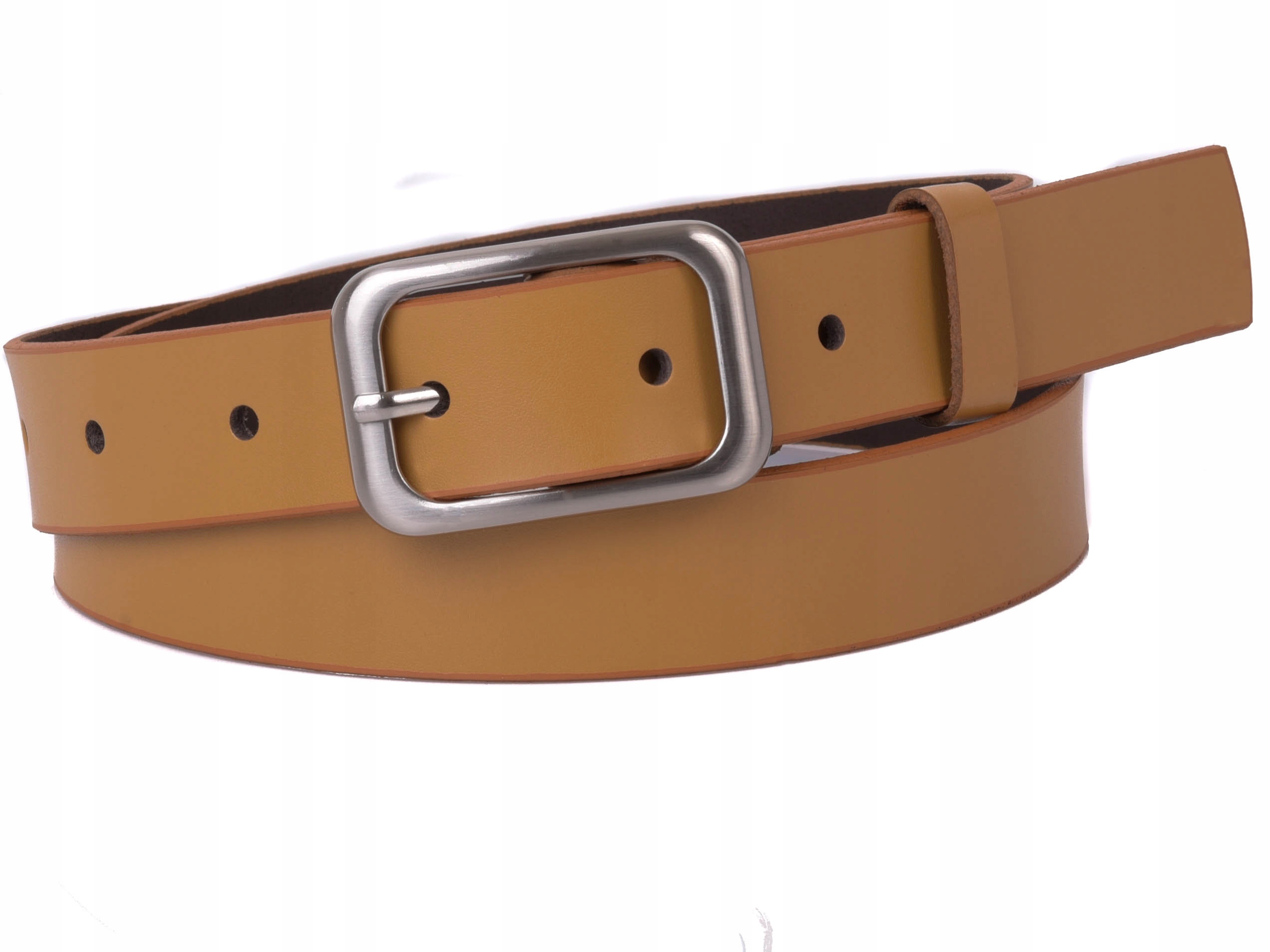 

Damski Skórzany pasek 3cm Miodowy |75obw