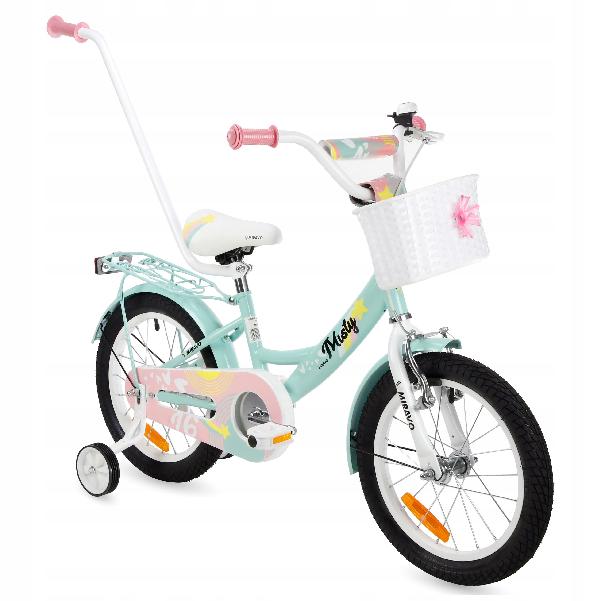 Dětské Kolo 16 Palců Košík A Vodítko Pro Dívky Dárek