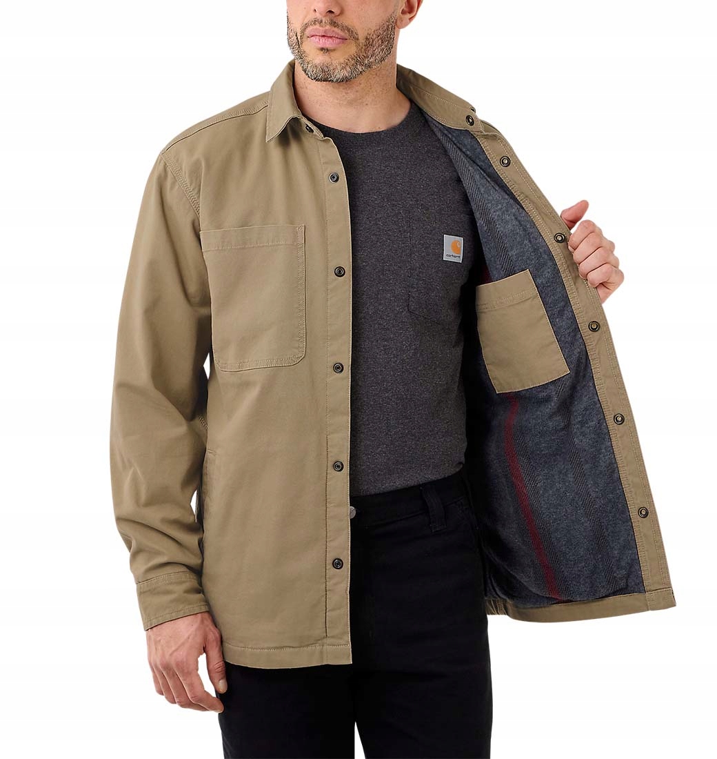 Zateplená košile Carhartt Rugged Flex Khaki
