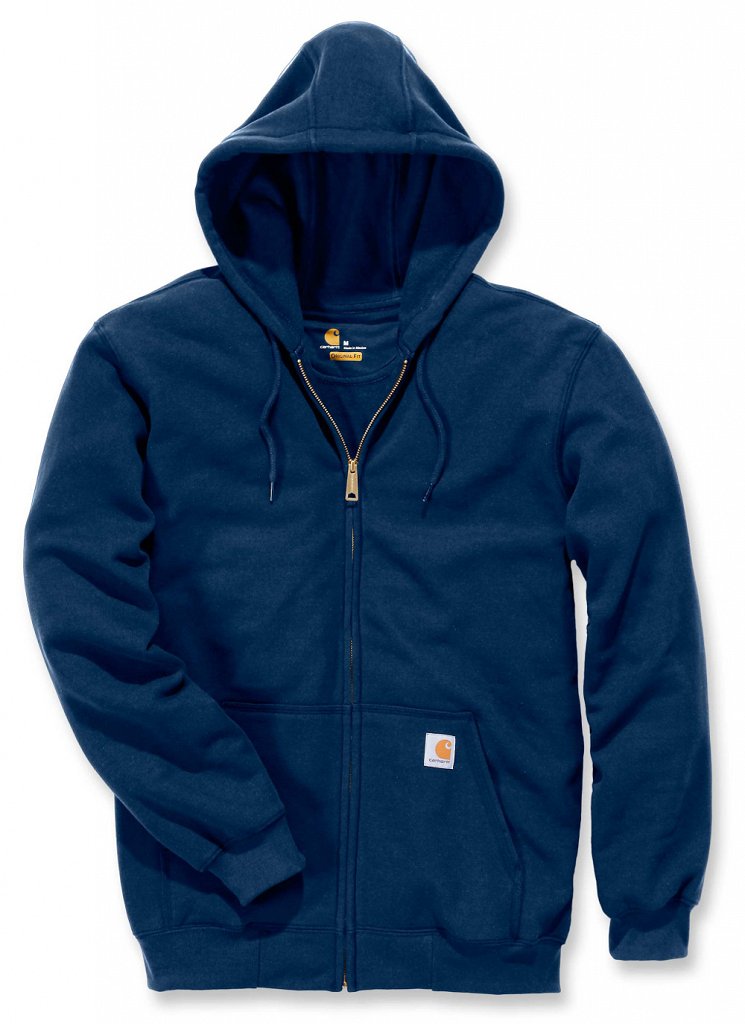 Mikina Carhartt Středně Hřejivá na Zip s Kapuce XL Tmavě Modrá