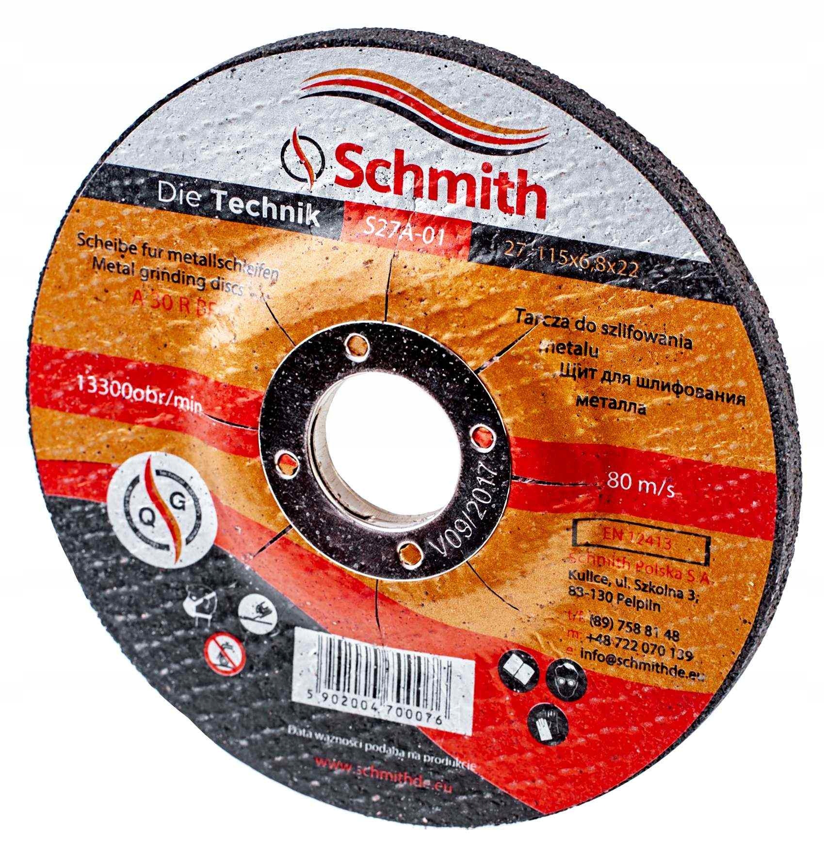 

Schmith Tarcza Do Szlifowania Metalu 125x6,8 De.