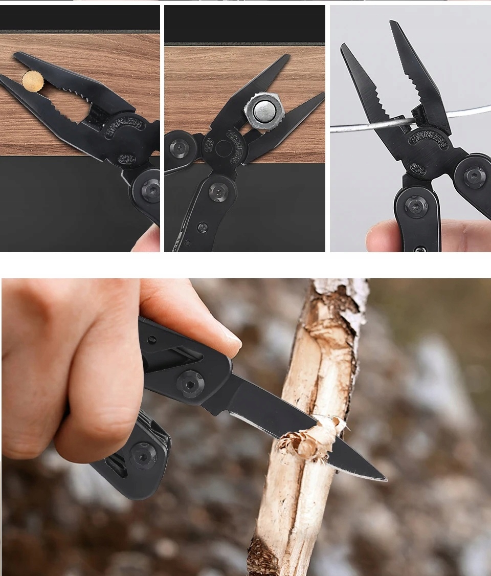 MULTITOOL NARZĘDZIE WIELOFUNKCYJNE SCYZORYK 21w1 ZESTAW BITÓW ETUI ZESTAW Materiał narzędzi stal