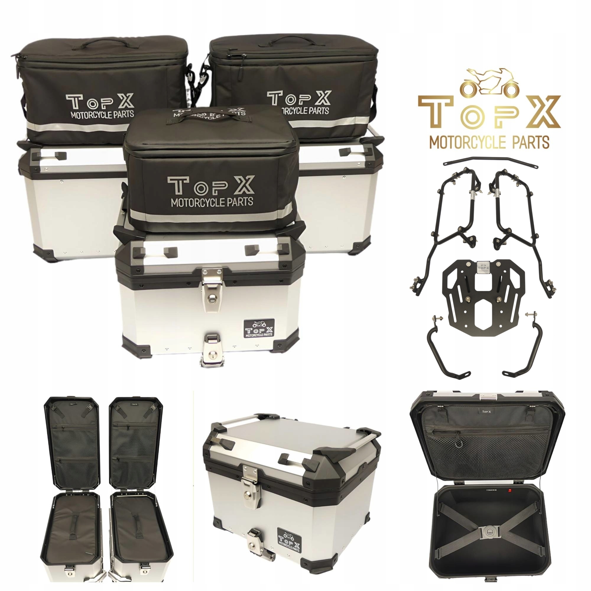 Suzuki DL 650 V-strom 17+ Sada kufrů Boční Hliníkové rámy Tašky