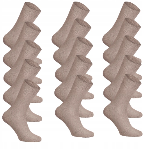 Ponožky Oblekové Ponožky Sada 15 Párů Béžová Polská Kvalita 41-43