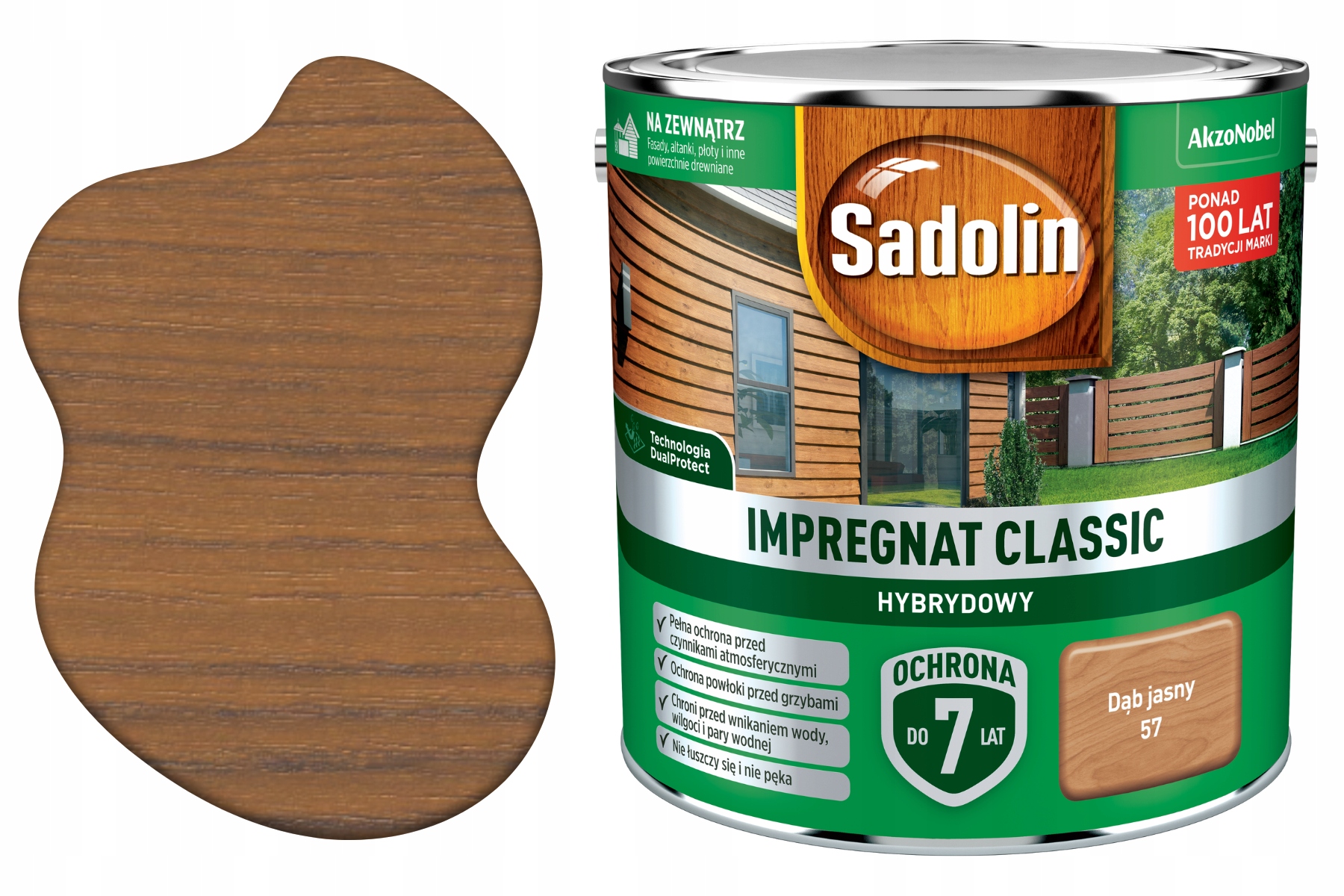 Sadolin Impregnat Dąb Jasny 2,5L Hybrydowy Dekoracyjny Classic