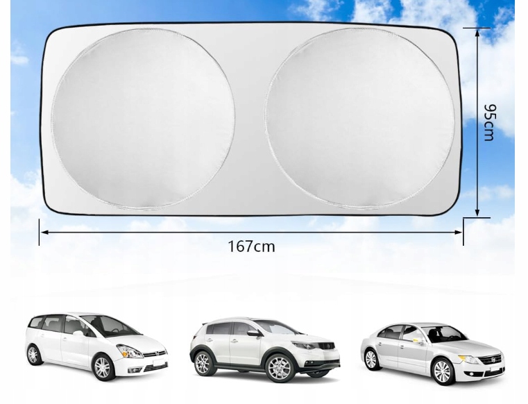 OSŁONA PRZECIWSŁONECZNA NA PRZEDNIĄ SZYBĘ DO SAMOCHODU UV DO AUTA DUŻA MATA Producent inny