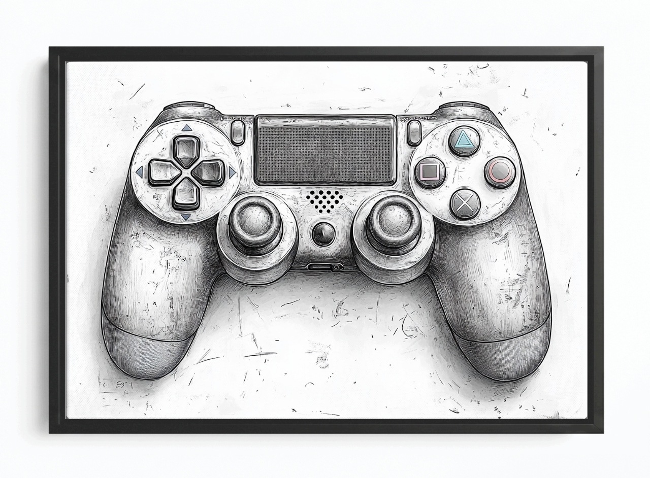 Obraz Rám American Box Grafika Skica Pad Kontroler Gaming Konzola 120x80