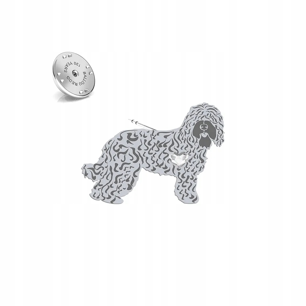 Odznak se psem plemene Barbet Francouzský vodní pes 925 Dedikace