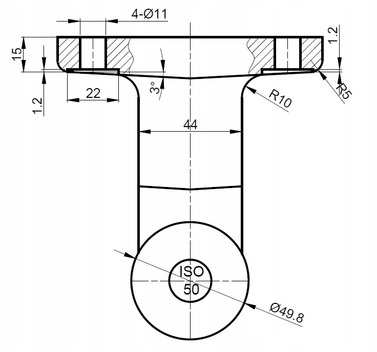 KULA HAK HOLOWNICZY E20 3500KG AUTOHAK 4 ŚRUBY M10 Producent Auto-hak