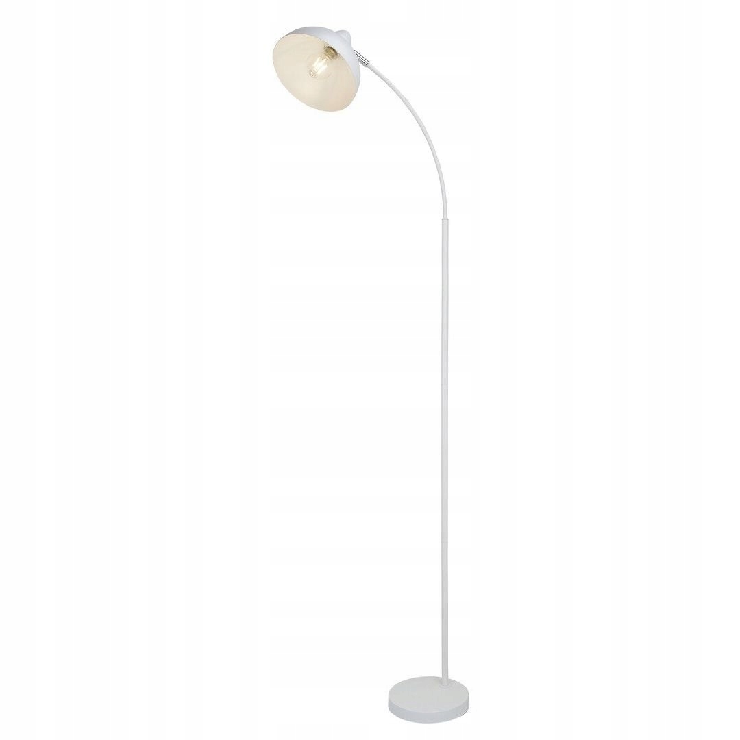 Bílá minimalistická stojací lampa do obývacího pokoje