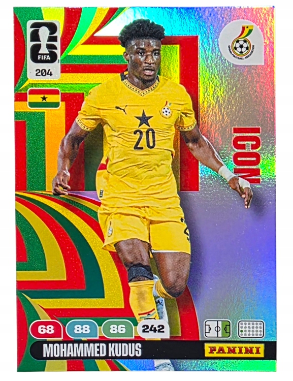 Karty Piłkarskie do albumu Panini World Cup 2026 Icon 204 Mohammed Kudus