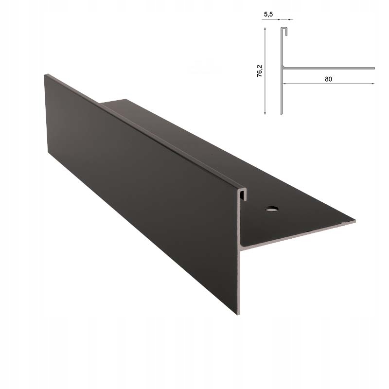 Boční okapový profil W35B Renoplast Grafit Ral 7024