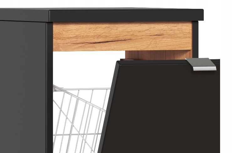 Szafka z umywalką 80 cm CAPRI BLACK 821 UM-8070-80 Głębokość mebla 46 cm