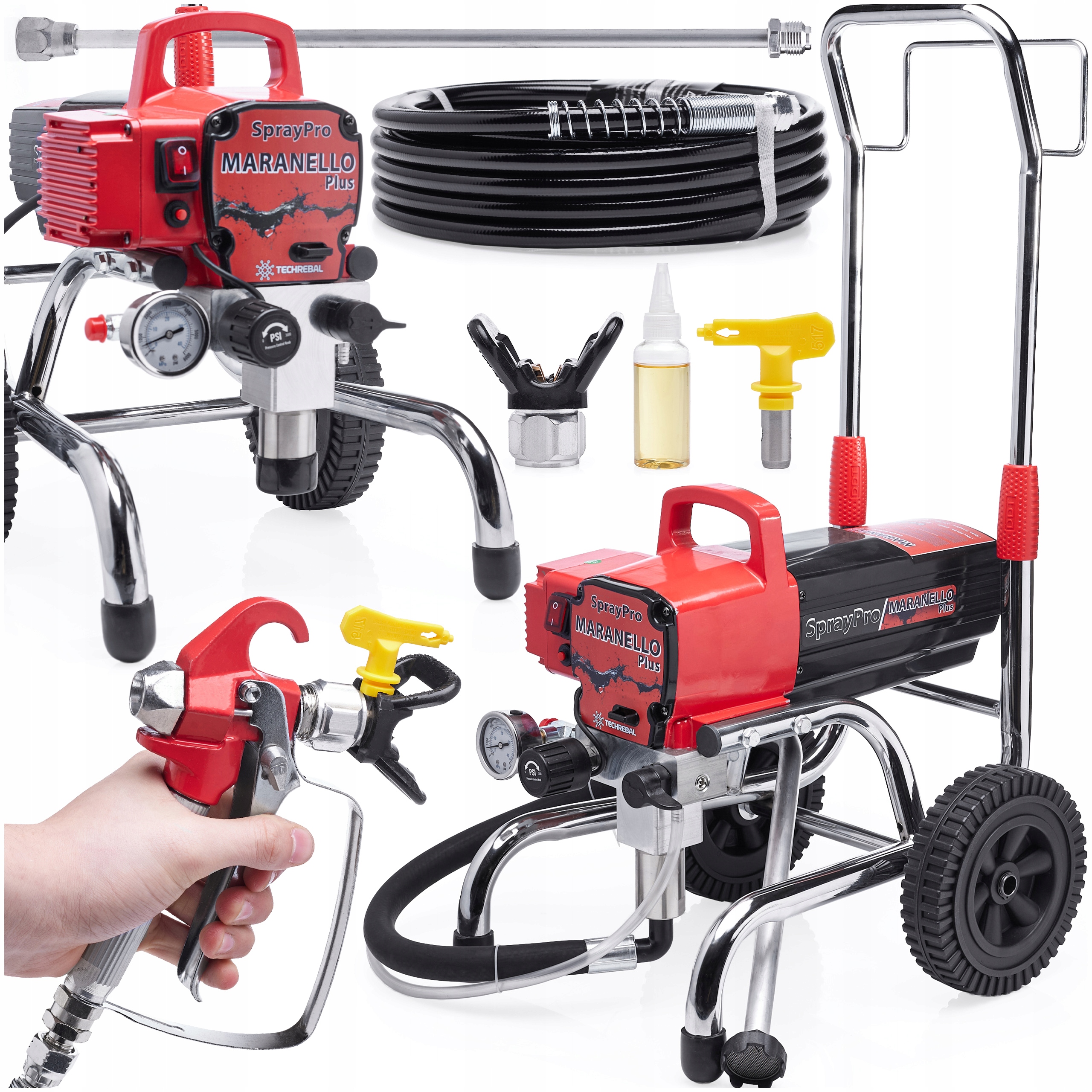 Agregat malarski 2000W tłokowy Na Wózku 10m Pro Techrebal Maranello Plus