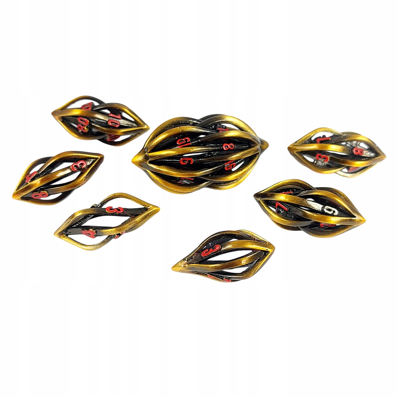 MYSTERIUM ZŁOTY ZESTAW 7 METALOWYCH KOŚCI RPG Producent RGFK