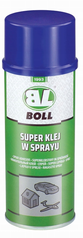 Klej w sprayu do tapicerki podsufitki drewna szkła uniwersalny 400 ml Boll