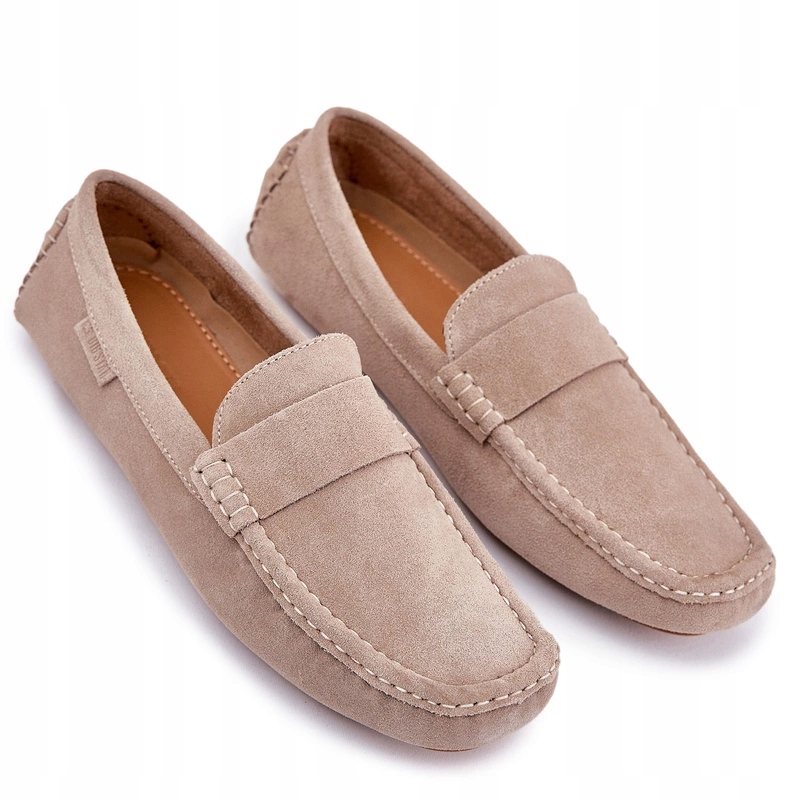 Pánské Mokasíny Z Přírodního Semiše Big Star RR174050 Béžové 44