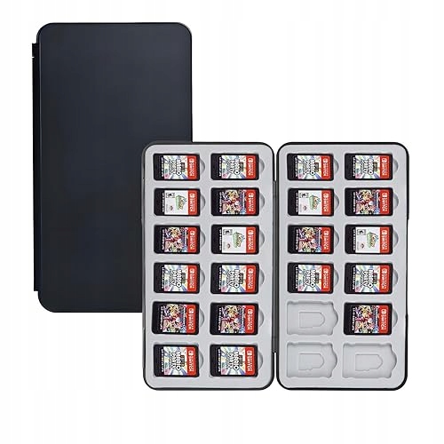 ETUI DO GIER NINTENDO SWITCH OLED LITE PUDEŁKO CZARNE 24 SZT. do domu