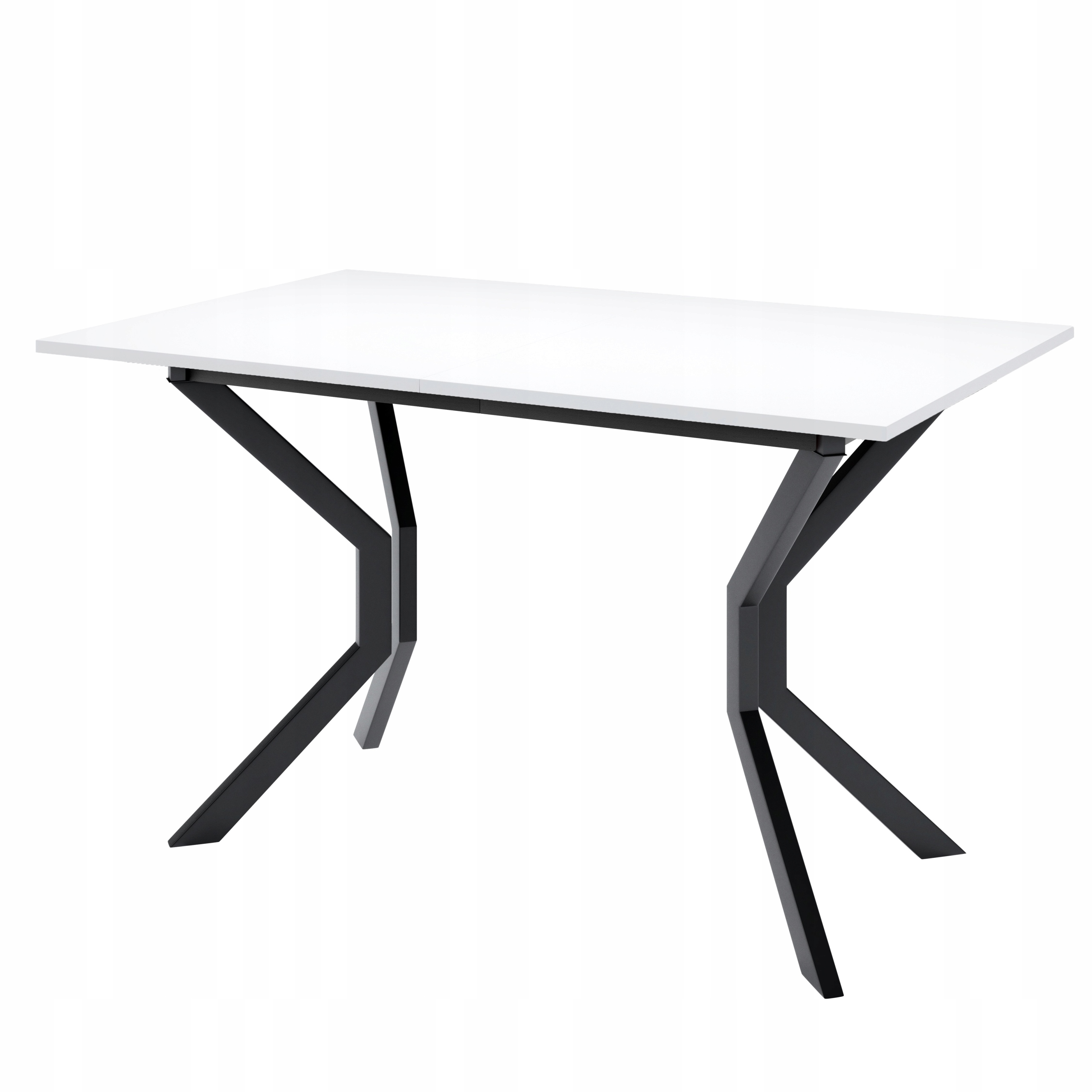 Rozkládací stůl Enzo M 125/165x80 cm Bílý Stylový do obývacího pokoje Kuchyně Jídelna