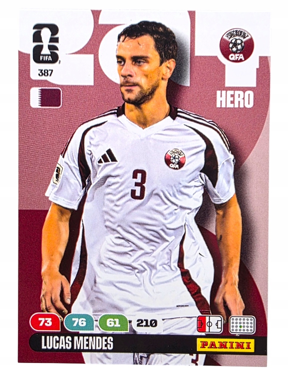 Karty Piłkarskie do albumu Panini World Cup 2026 Hero Katar 387 Mendes