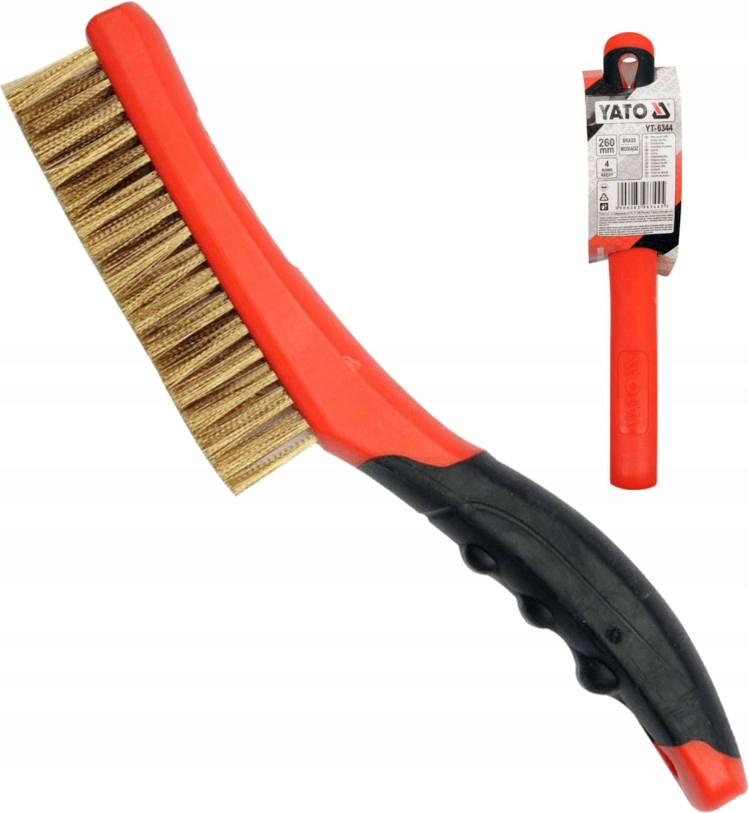 

Yato Szczotka Druciana 4-RZĘDOWA Plastikowa Rączka