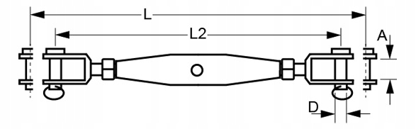 ŚRUBA ŚCIĄGAJĄCA M8 WIDEŁKI-WIDEŁKI A4 WANTOWY Stan opakowania oryginalne