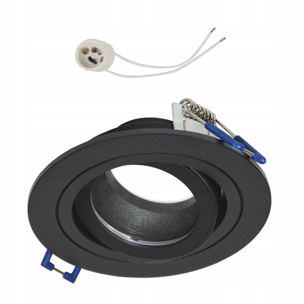 Oprawa hermetyczna RUCHOMA IP54 do LED GU10 230V okrągła czarna