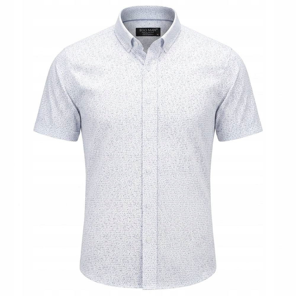 Ego Man košile pánská EKR-238-1 krátký rukáv regular fit 3XL bílá