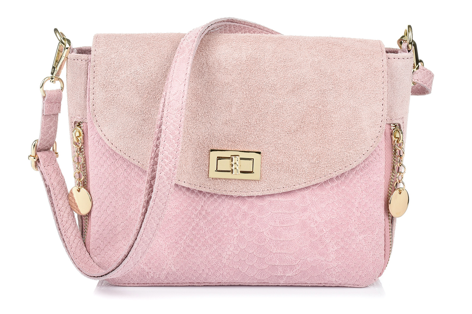 

Włoska Torebka Skórzana skóra listonoszka wizytowa