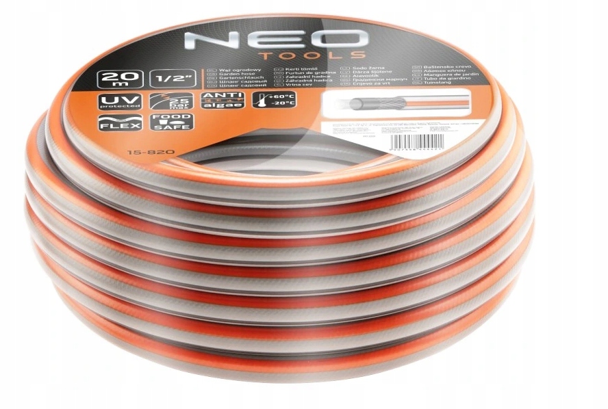 

Neo Wąż Ogrodowy 4-WARSTWOWY 25BAR 3/4' 20M Optima